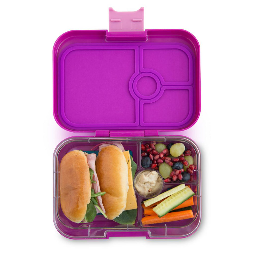 Lunchlåda, mini mellanmål (4 fack) - Bijoux Purple