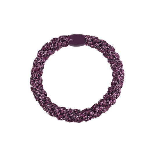 Gummiband - glitter purple metallic (3 st)