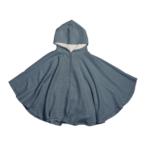 Muslin Poncho, Blue Spruce