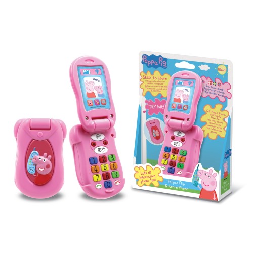 Peppa gris, flip och läder telefon