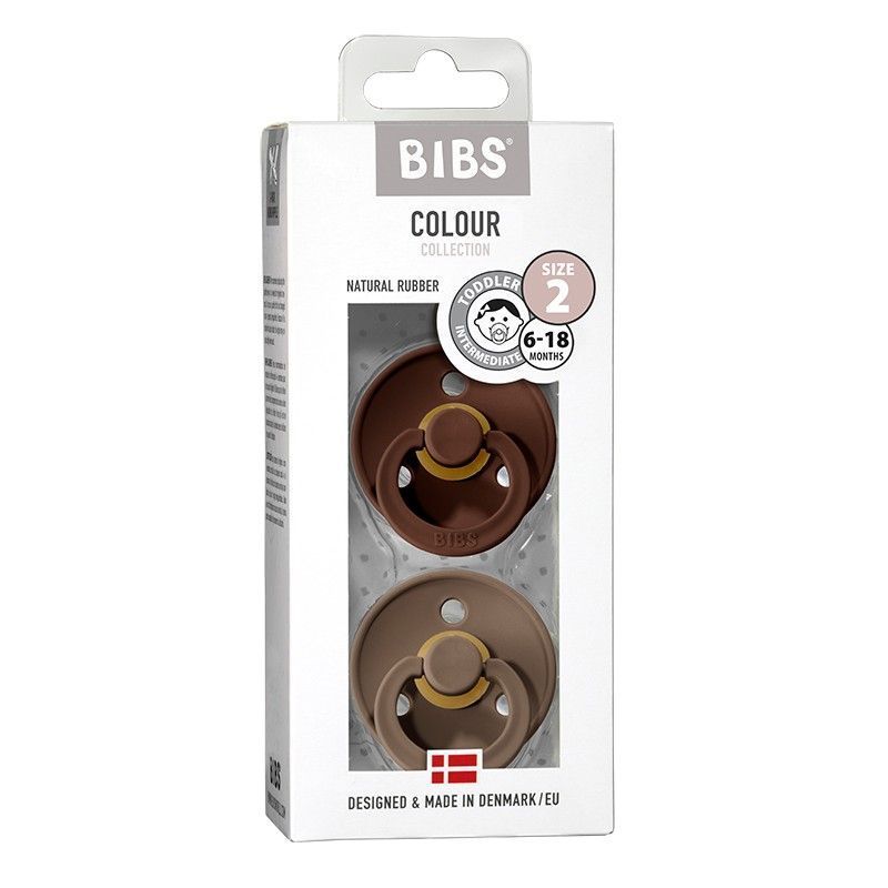 Bibs nappar 2-pack - Mocka / Mörk ek