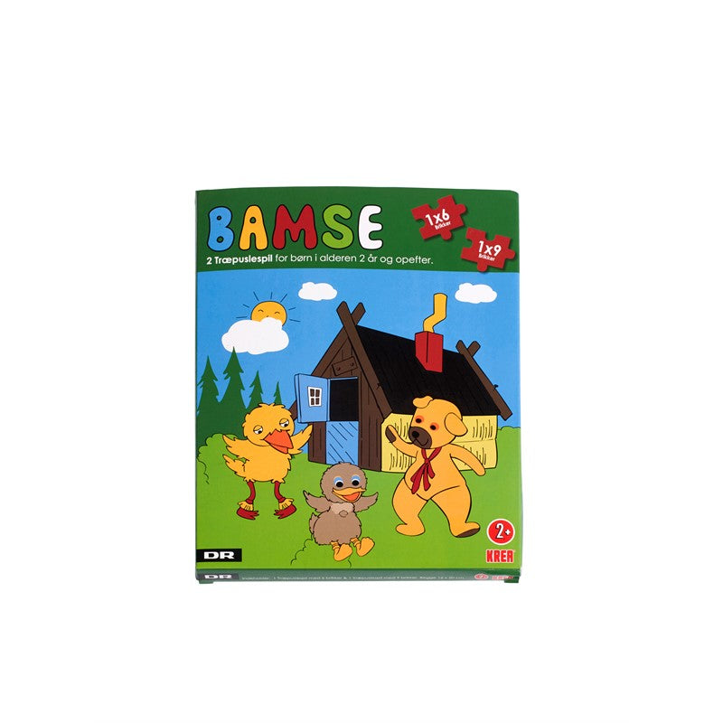 2 träpussel med Bamse